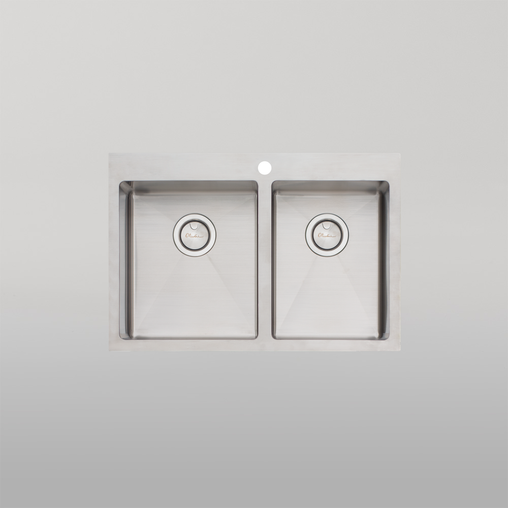 Oliveri Apollo 1 And 3/4 Left Bowl Sink Stainless Steel