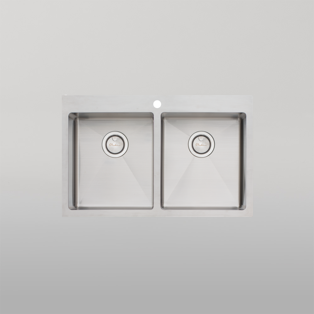 Oliveri Apollo Double Bowl Sink Stainless Steel