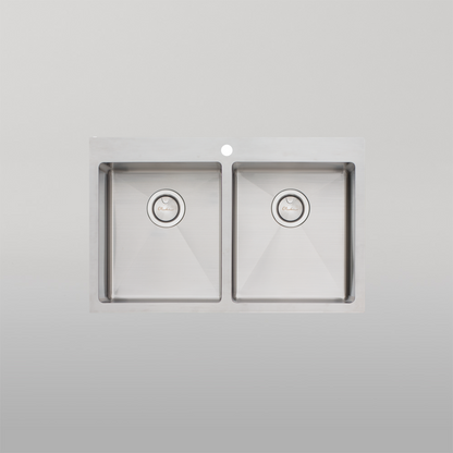 Oliveri Apollo Double Bowl Sink Stainless Steel