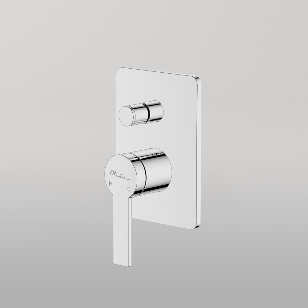 Oliveri Barcelona Wall Mixer With Diverter Chrome