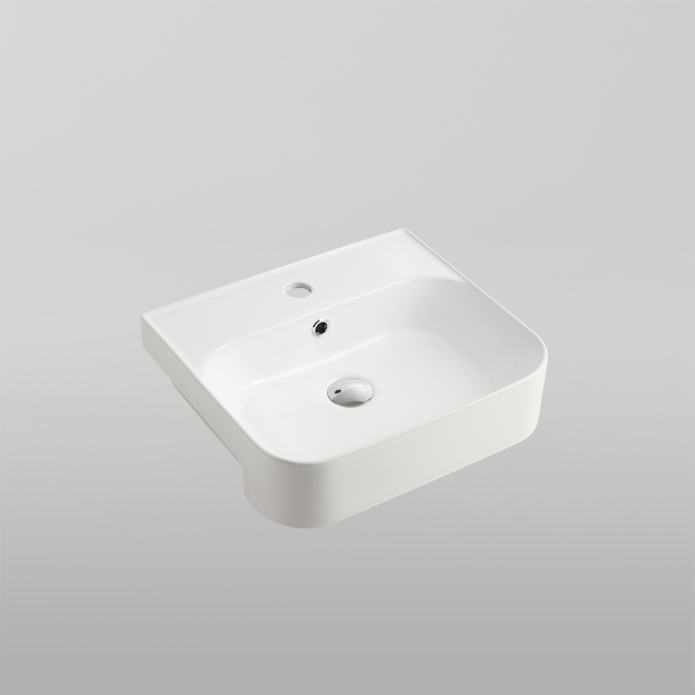 Oliveri Dublin Semi-Recessed Basin with 1 Taphole White