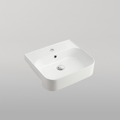 Oliveri Dublin Semi-Recessed Basin with 1 Taphole White