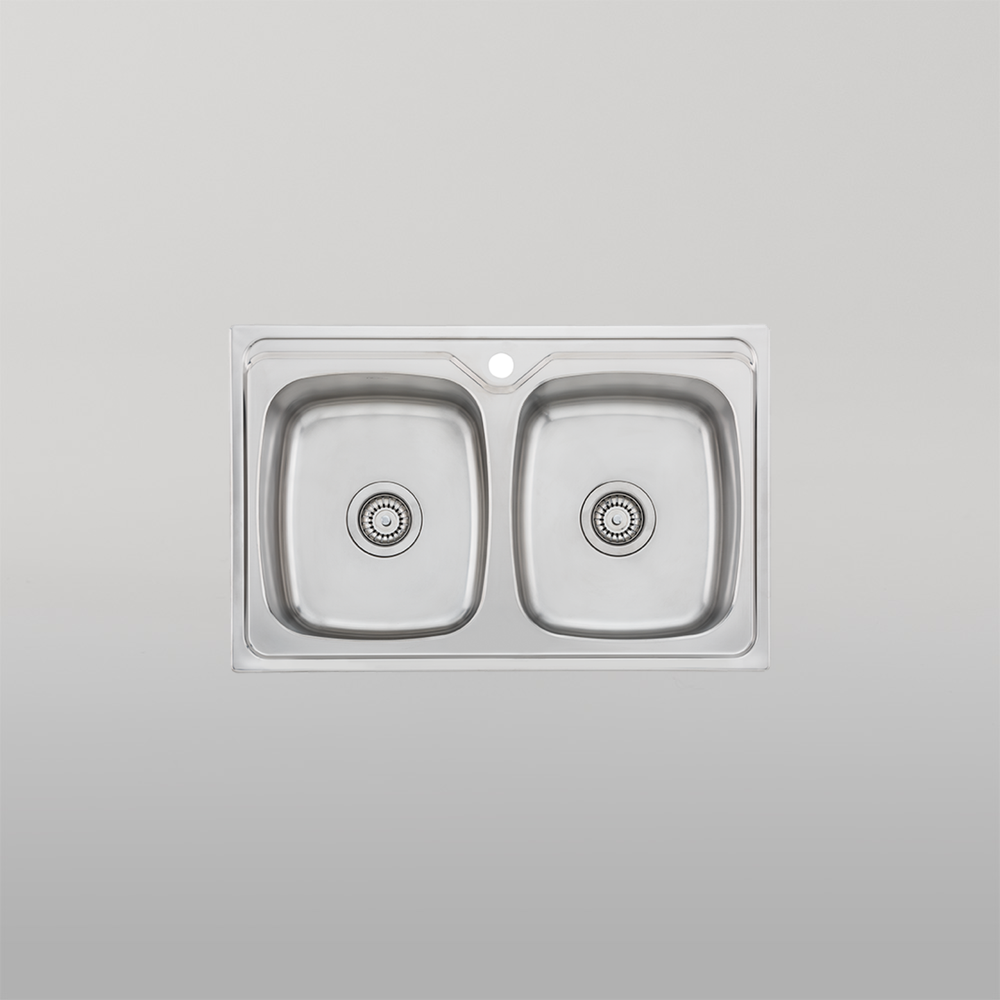 Oliveri Endeavour Double Bowl Universal Sink Stainless Steel