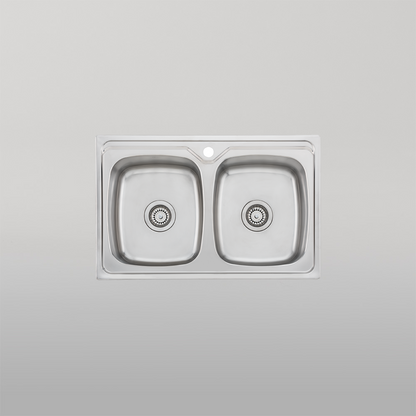 Oliveri Endeavour Double Bowl Universal Sink Stainless Steel