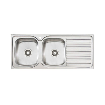 Oliveri Endeavour Double Left Bowl Sink With Drainer EE71
