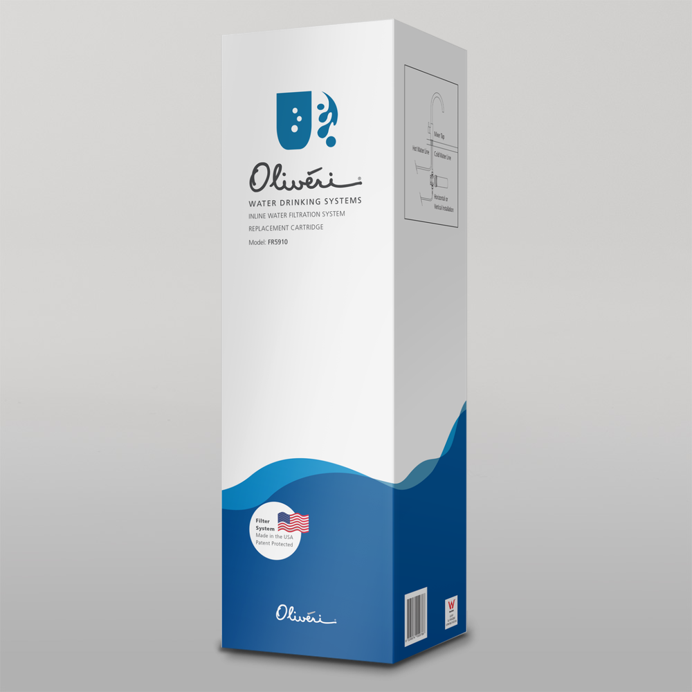 Oliveri Inline Water Filtration System Replacement Cartridge For Harsh Water Use White