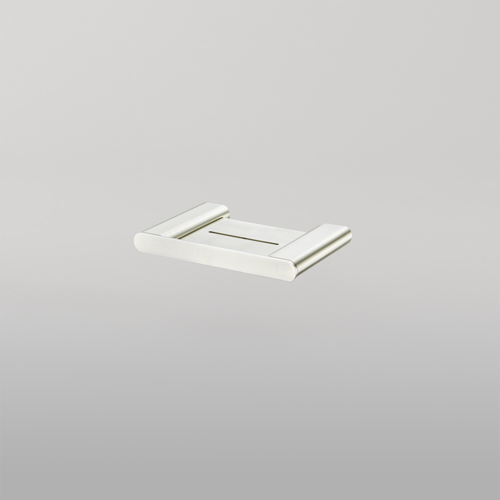 Oliveri Madrid Soap Holder With Shelf Brushed Nickel