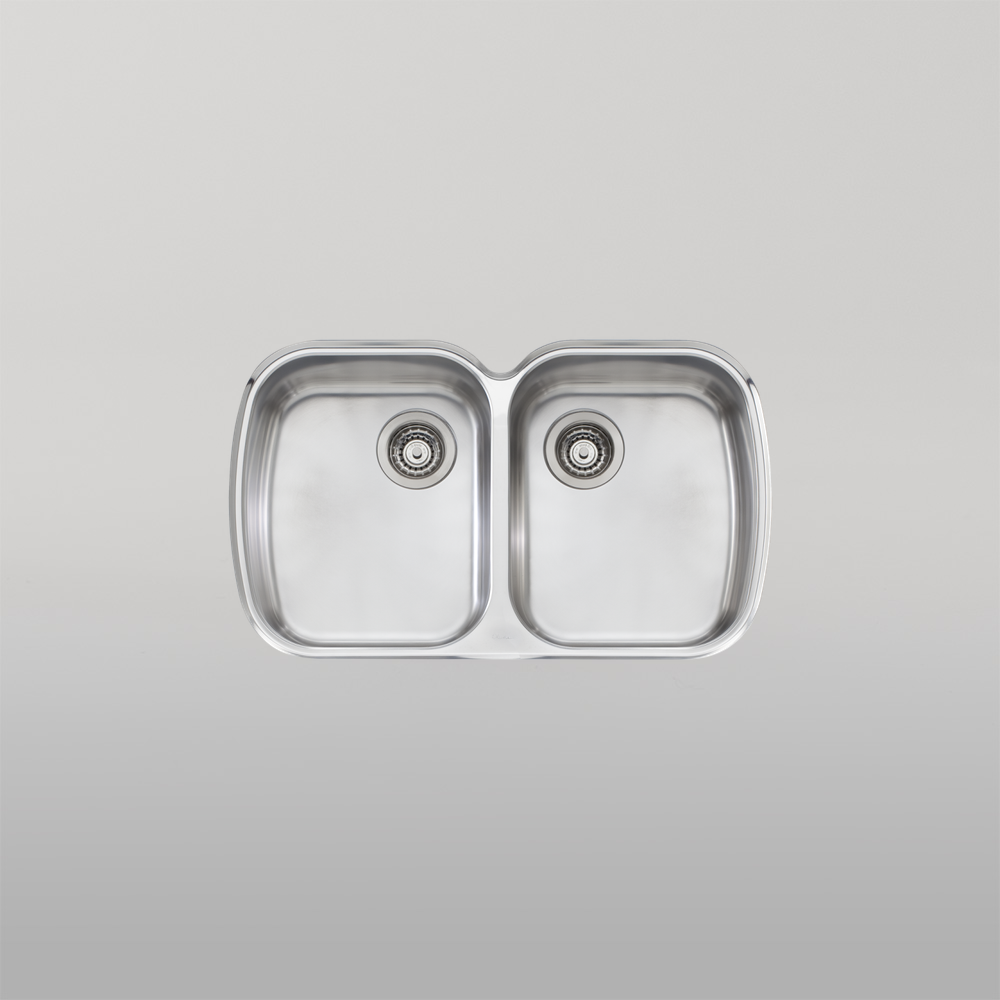 Oliveri Monet Double Bowl Undermount Sink Stainless Steel