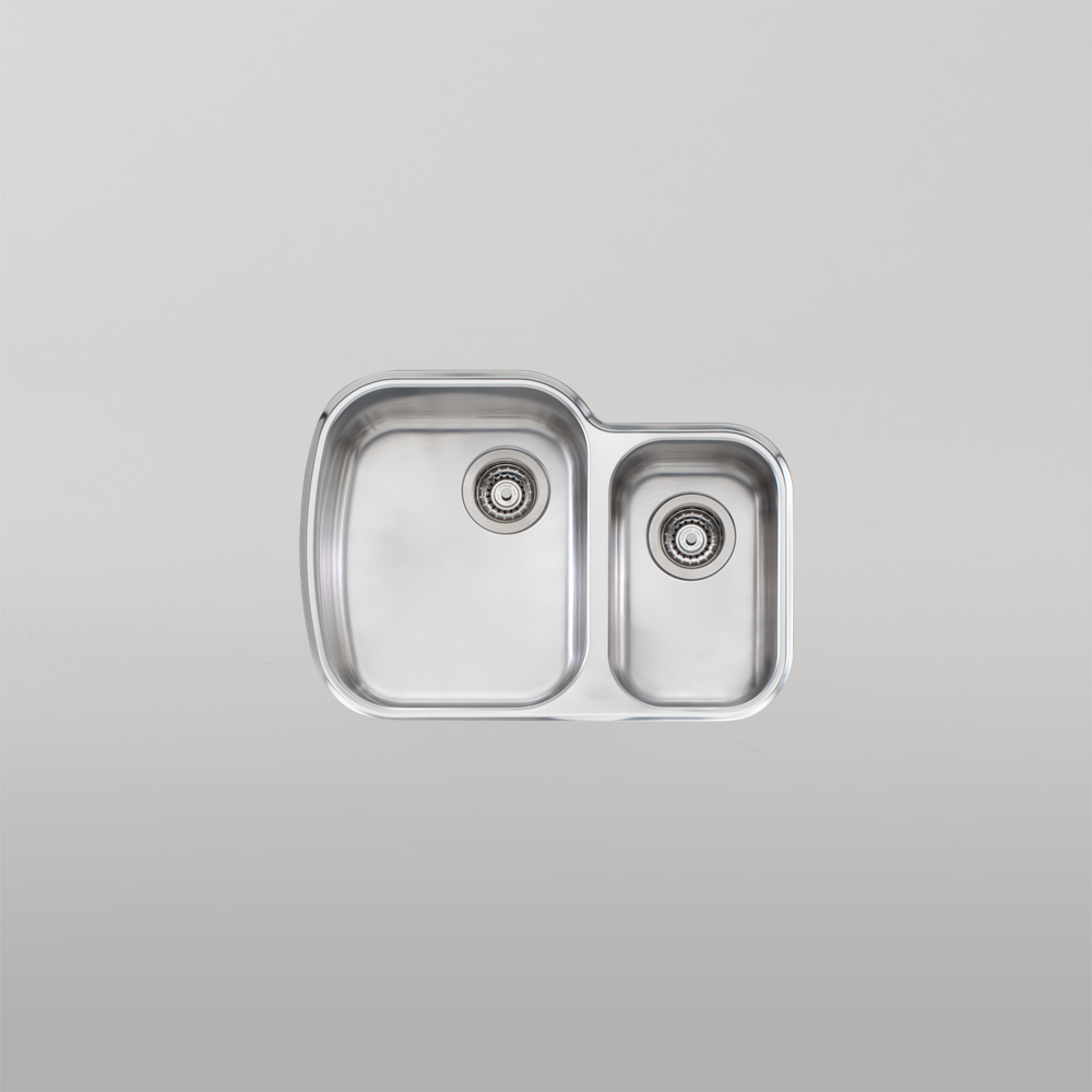 Oliveri Monet 1 And 1/2 Bowl Left Undermount Sink Stainless Steel