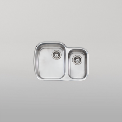 Oliveri Monet 1 And 1/2 Bowl Left Undermount Sink Stainless Steel