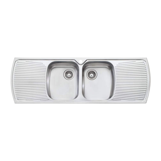 Oliveri Monet Double Bowl Topmount Sink with Double Drainer