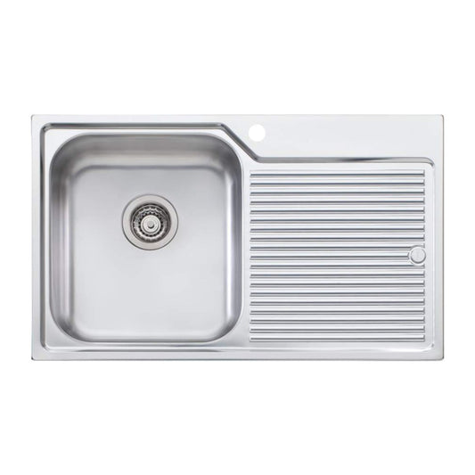 Oliveri Nu-Petite Single Bowl Topmount Sink With Drainer