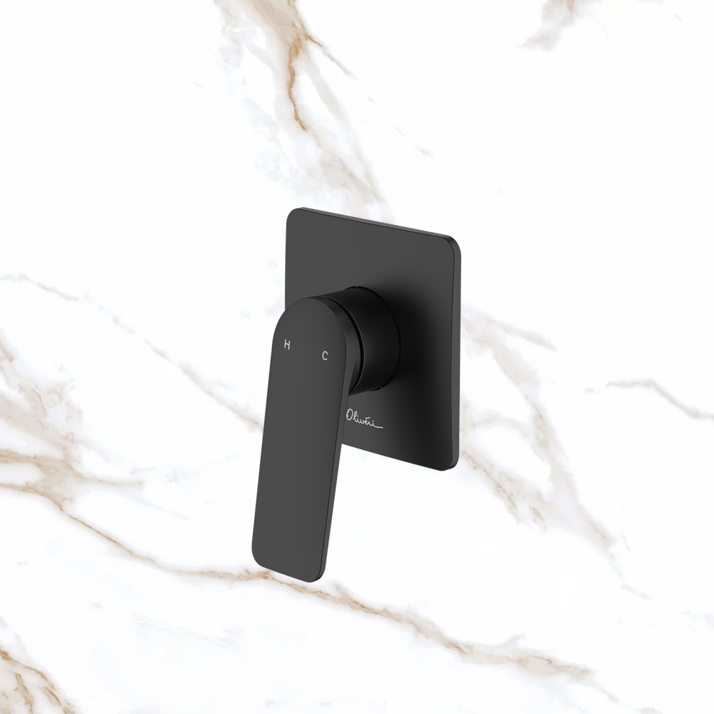 Oliveri Paris Wall Mixer Complete Kit Matte Black Lead Free