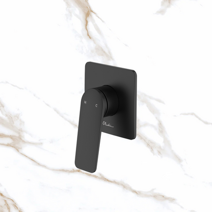 Oliveri Paris Wall Mixer Complete Kit Matte Black Lead Free