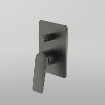 Oliveri Paris Wall Mixer With Diverter Gunmetal