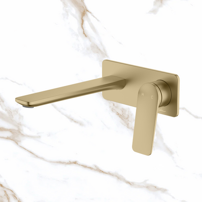 Oliveri Paris Wall Mixer Set Complete Kit Classic Gold Lead Free