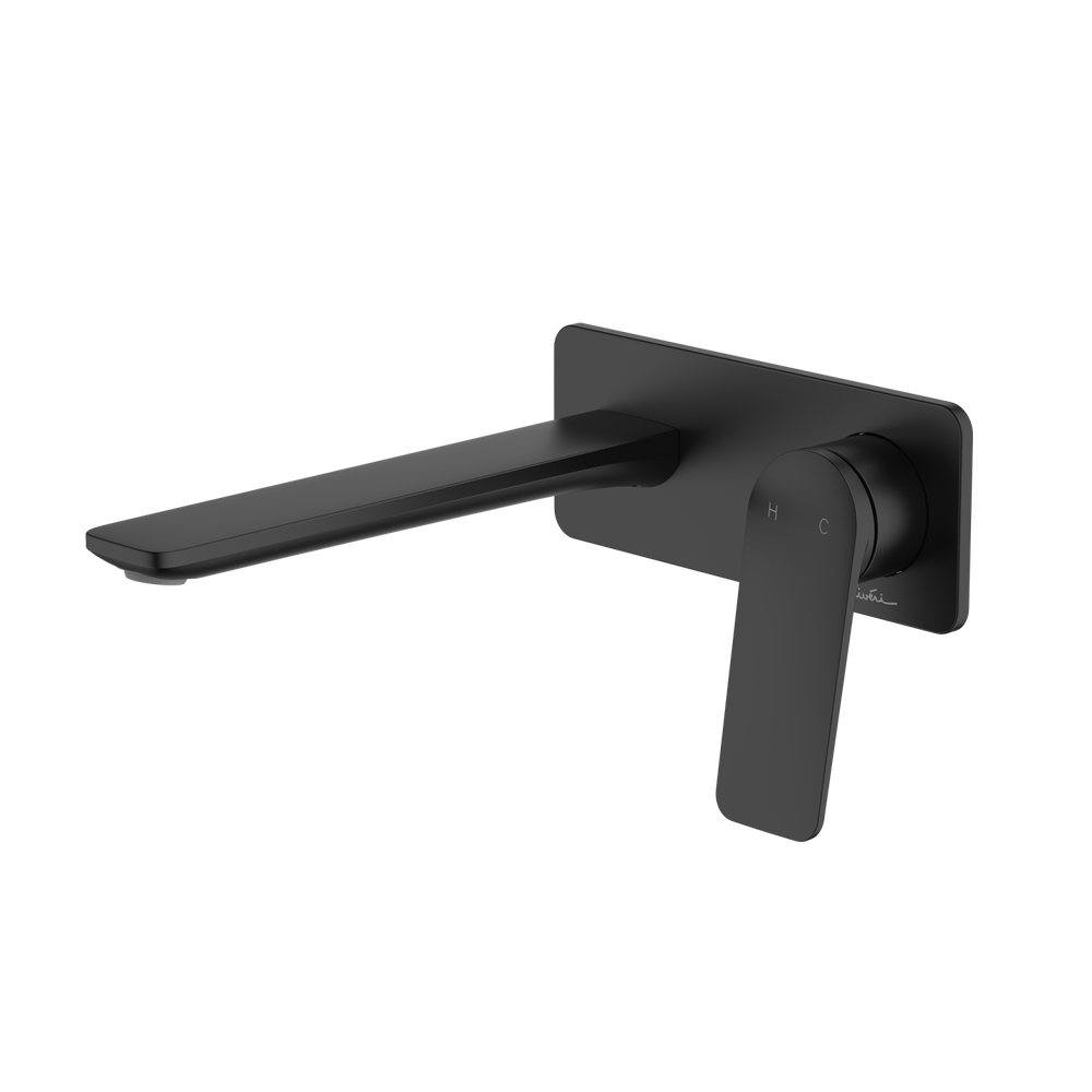 Oliveri Paris Wall Mixer Set Complete Kit Matte Black Lead Free