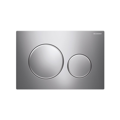 Oliveri Concealed Cistern Flush Plate with Round Buttons Chrome