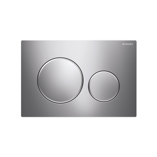 Oliveri Concealed Cistern Flush Plate with Round Buttons Chrome