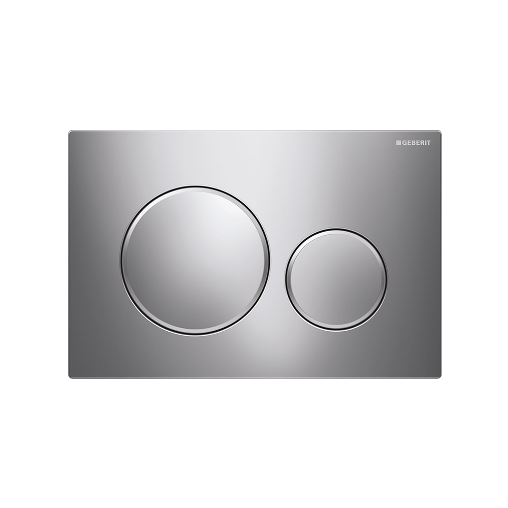Oliveri Concealed Cistern Flush Plate with Round Buttons Chrome