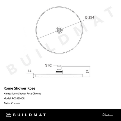 Oliveri Rome Shower Rose Chrome