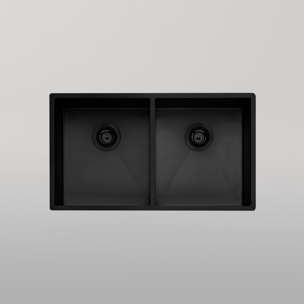 Oliveri Spectra Double Bowl Sink Black