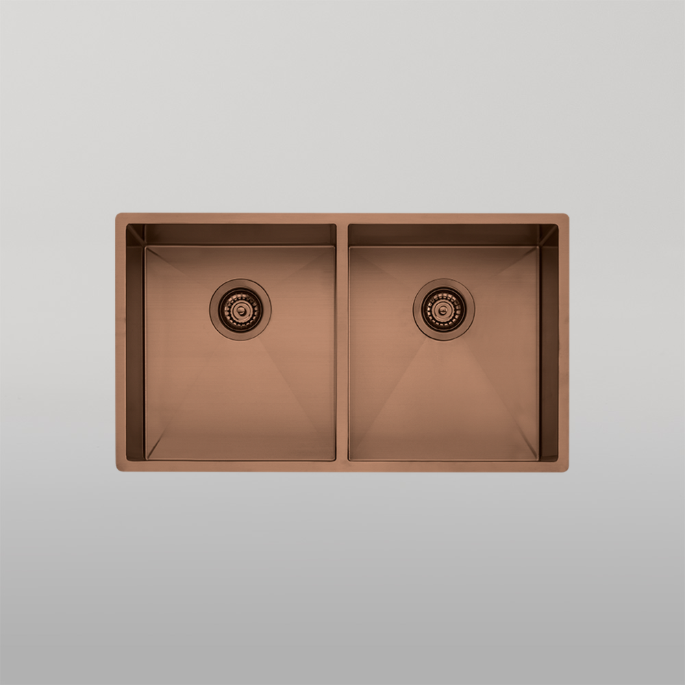 Oliveri Spectra Double Bowl Sink Copper