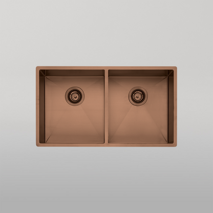 Oliveri Spectra Double Bowl Sink Copper