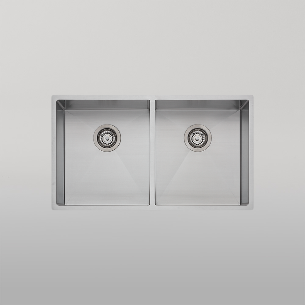 Oliveri Spectra Double Bowl Sink Natural Steel