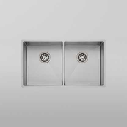 Oliveri Spectra Double Bowl Sink Natural Steel