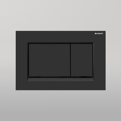 Oliveri Concealed Cistern Flush Plate With Square Buttons Matte Black
