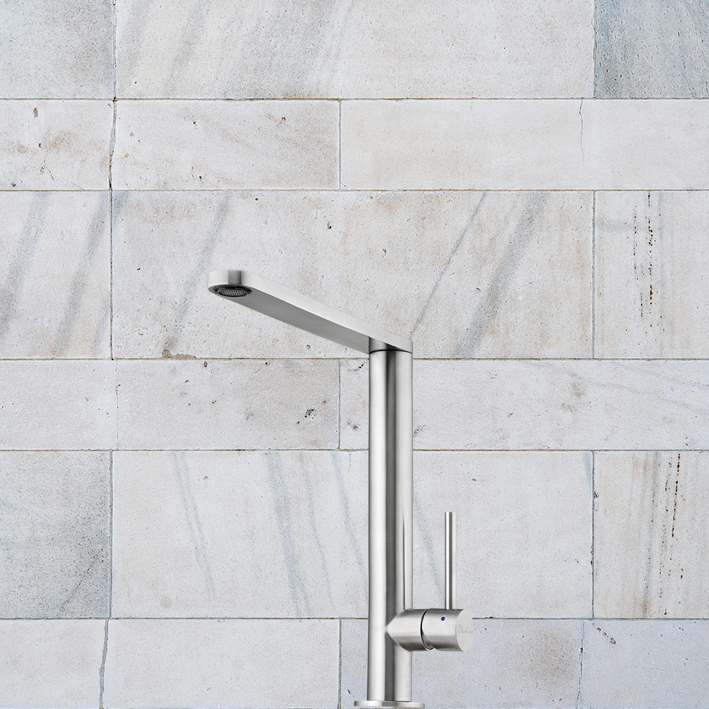 Oliveri Essente Stainless Steel Right Angle Mixer Stainless Steel