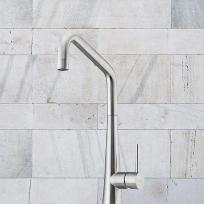 Oliveri Essente Stainless Steel Square Goose Neck Mixer Stainless Steel