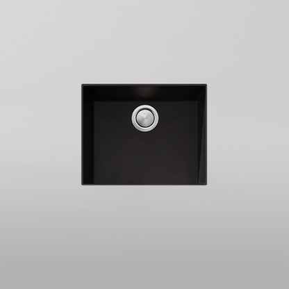 Oliveri Santorini Large Bowl Undermount Sink Black