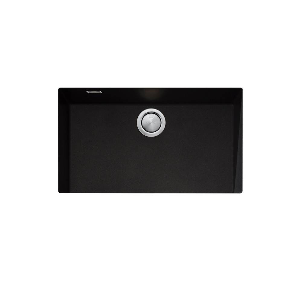 Oliveri Santorini Mega Bowl Undermount Sink with Overflow Black