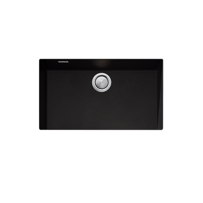 Oliveri Santorini Mega Bowl Undermount Sink with Overflow Black