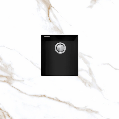 Oliveri Santorini Standard Bowl Undermount Sink with Overflow Matte Black