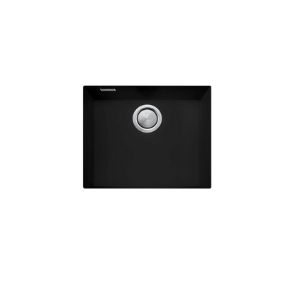 Oliveri Santorini Large Bowl Undermount Sink with Overflow Matte Black