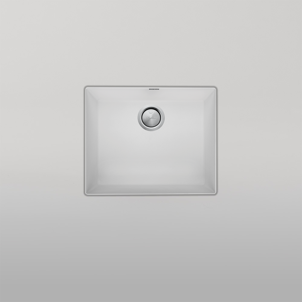 Oliveri Santorini Large Bowl Undermount Sink White