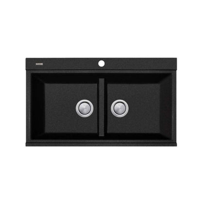 Oliveri Santorini  Double Bowl Topmount Sink with Glass Top | ST-BL1566GT OF
