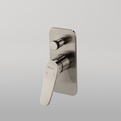 Oliveri Verona Wall Mixer With Diverter Brushed Nickel