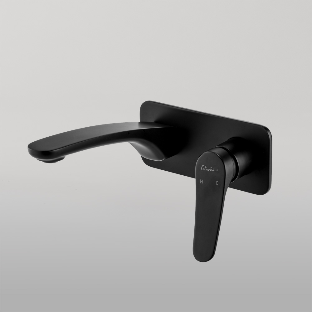 Oliveri Verona Wall Mixer Set Matte Black