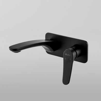 Oliveri Verona Wall Mixer Set Matte Black