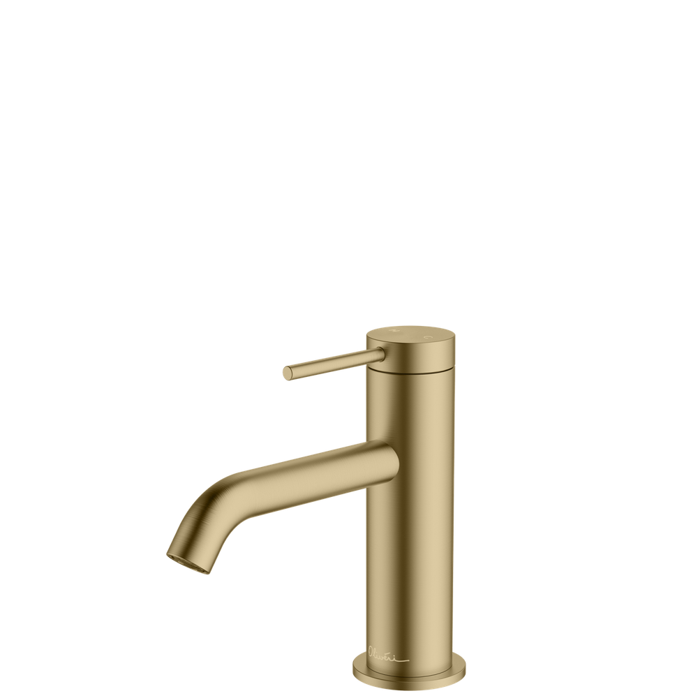 Oliveri Venice Basin Mixer Curved Classic Gold Lead Free