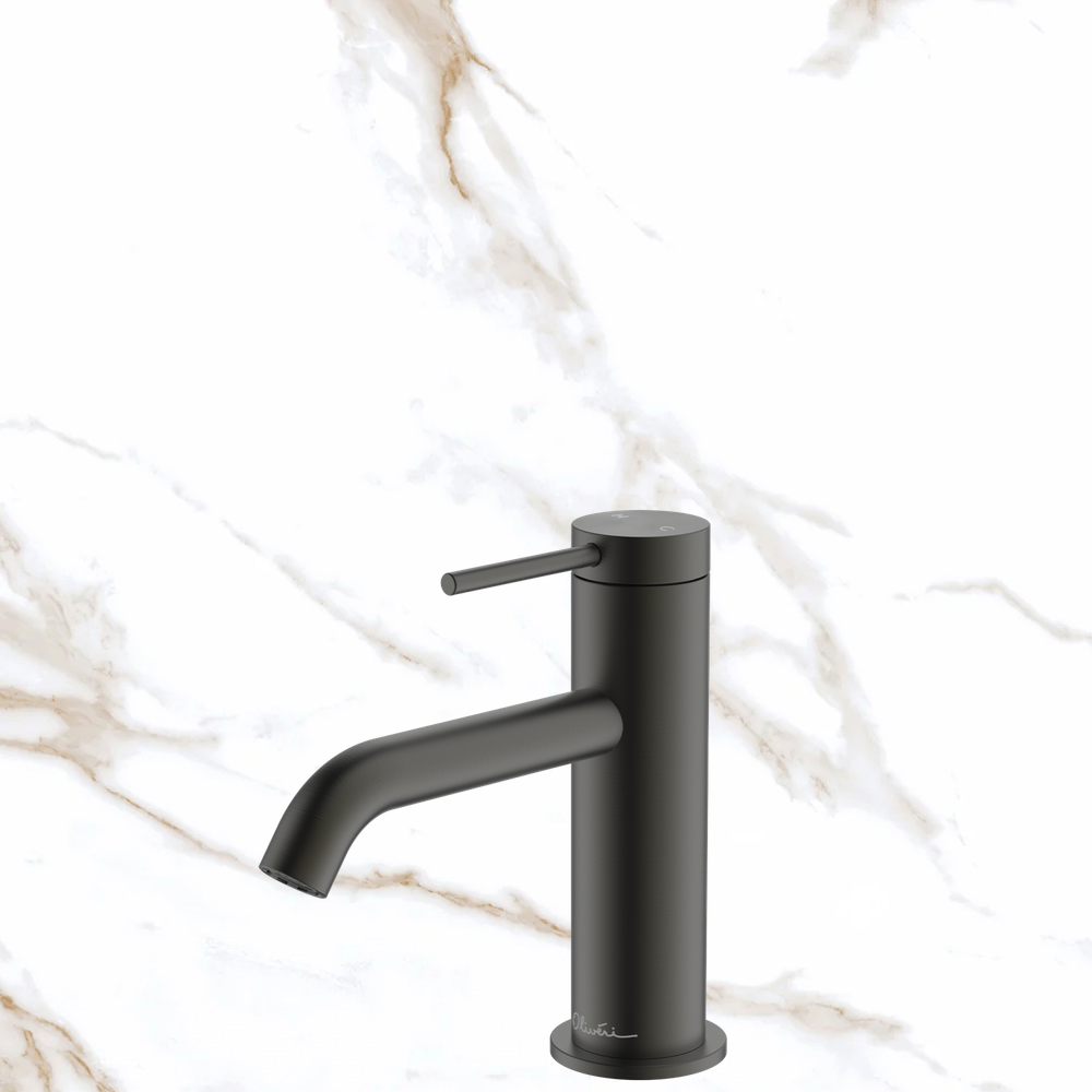 Oliveri Venice Basin Mixer Curved Gunmetal Lead Free