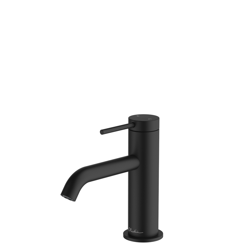 Oliveri Venice Basin Mixer Curved Matte Black Lead Free