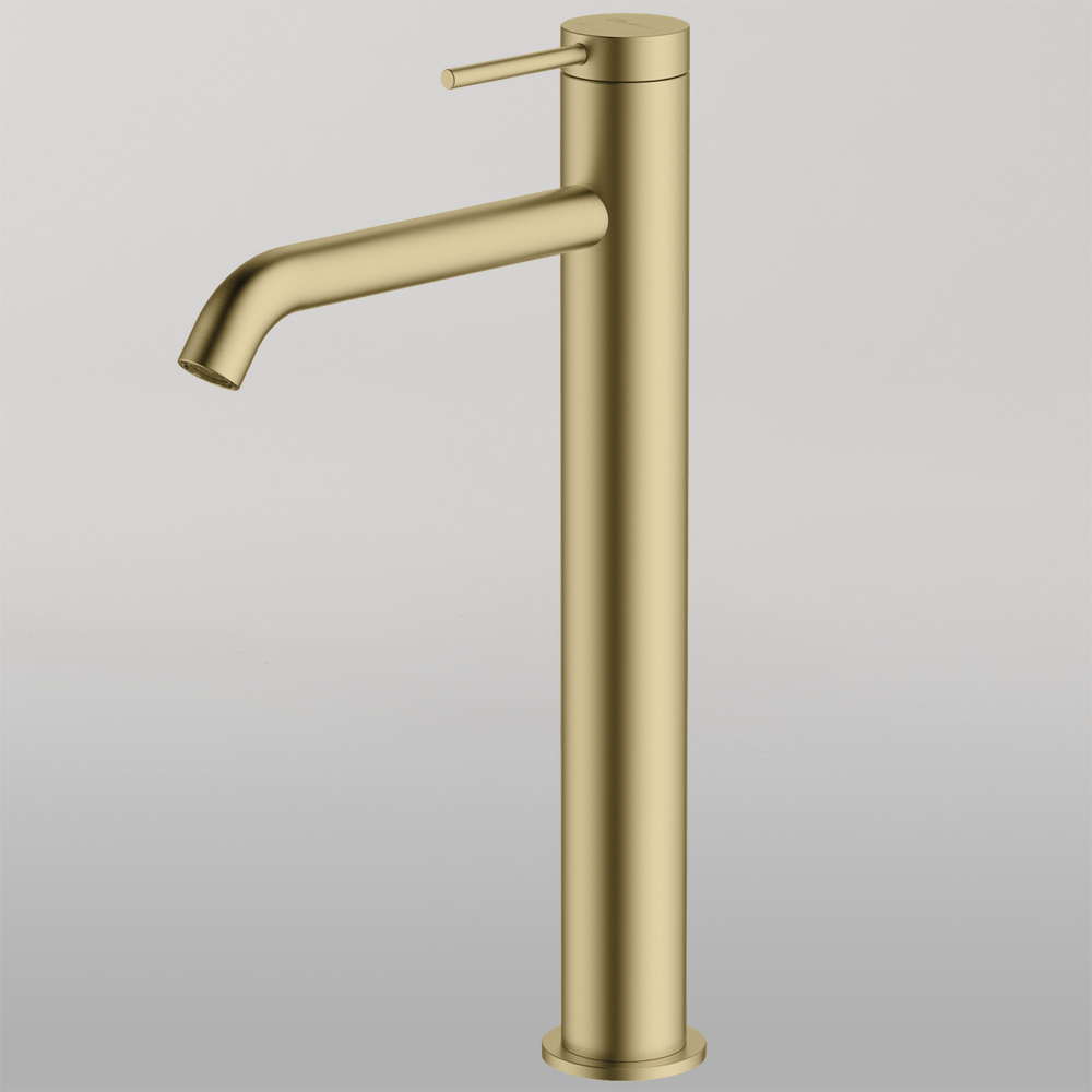 Oliveri Venice Curved Tower Basin Mixer Classic Gold Lead Free
