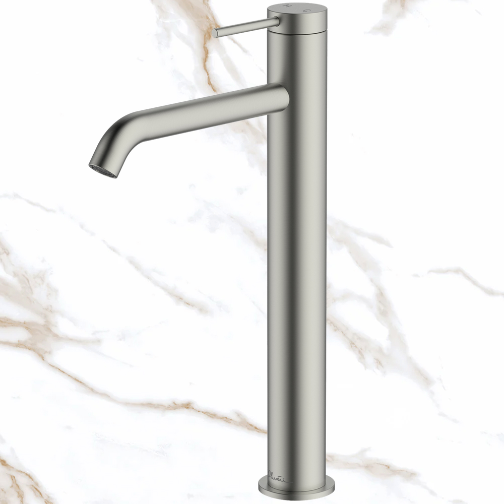 Oliveri Venice Basin Tower Curved Brushed Nickel Lead Free