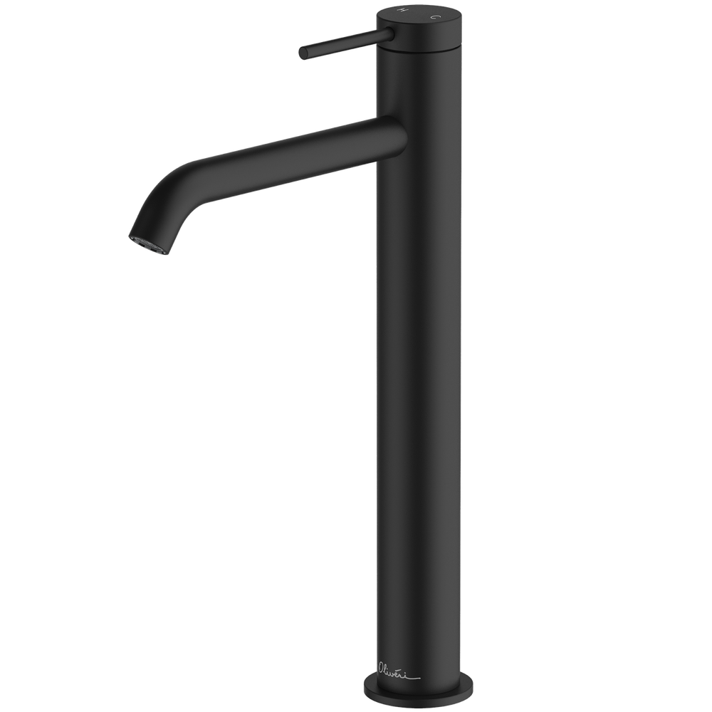 Oliveri Venice Basin Tower Curved Matte Black Lead Free