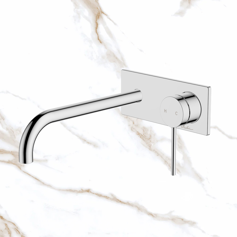 Oliveri Venice Curved Wall Mixer Set Complete Kit Chrome Lead Free